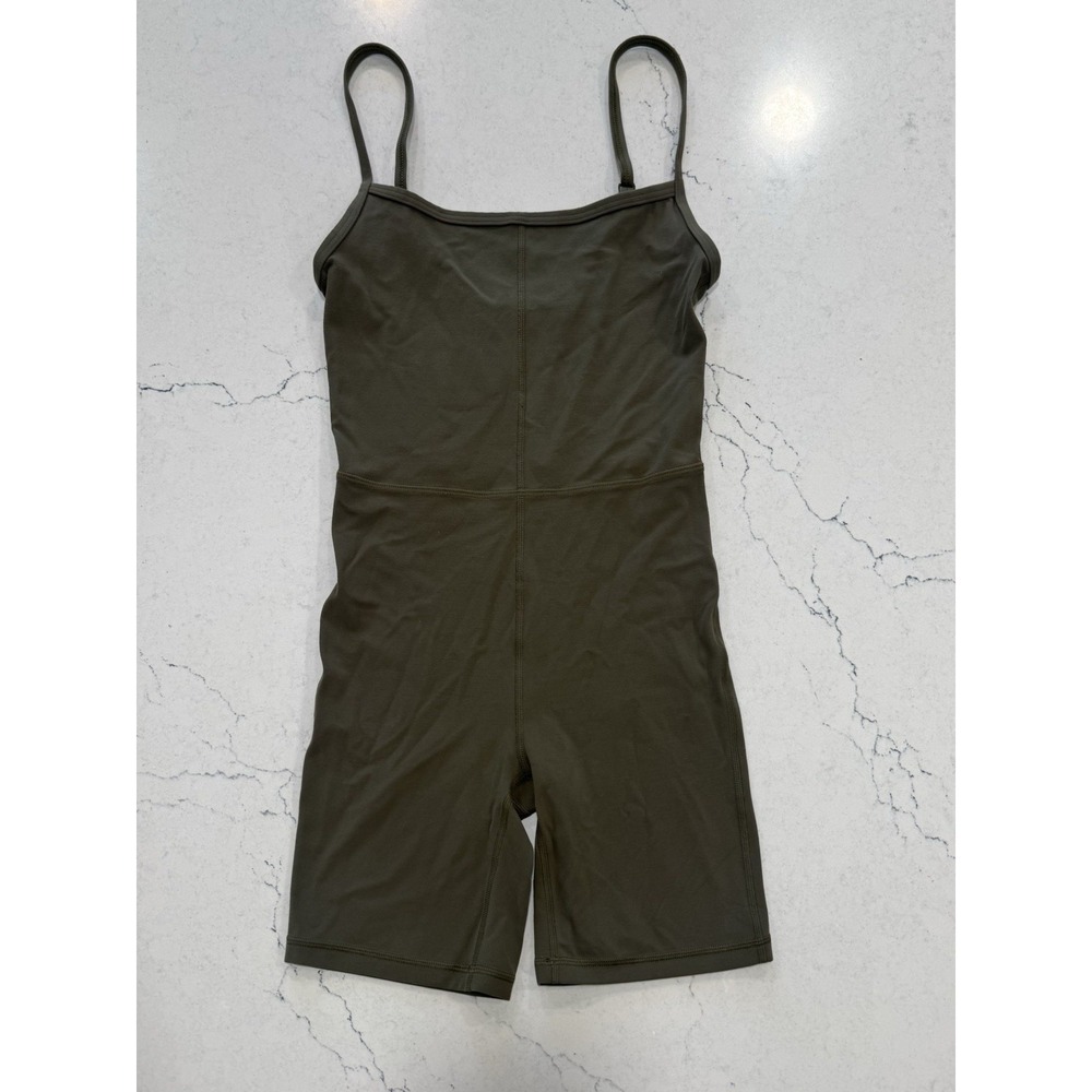 Aritzia Wilfred Free Bodysuit Romper Shorts Size XS Hunter Green